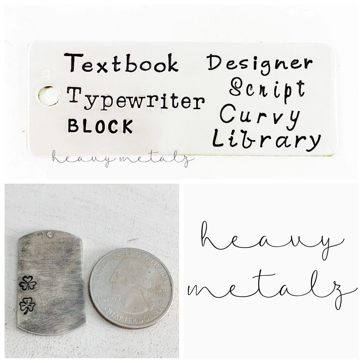 Dog Tag Necklace - Hand Stamped Sterling Silver Dog Tags Necklace - Personalized Gift - Custom Dog Tags