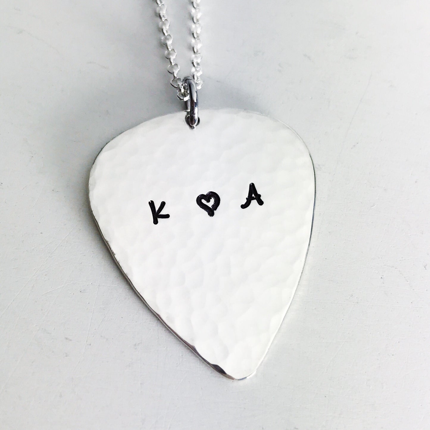 Guitar Pick - Sterling Silver Necklace