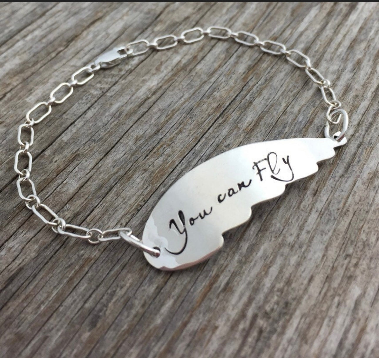 You Can Fly - Peter Pan Inspired Handmade Sterling Silver Bracelet