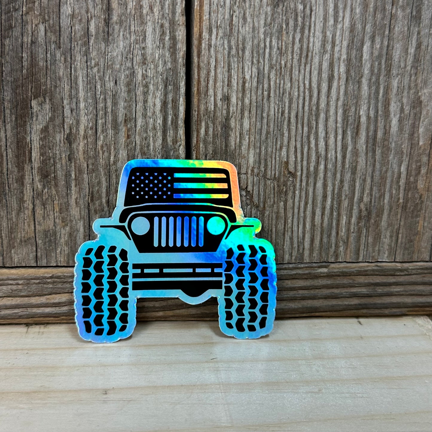 American Flag - Jeep Holographic Sticker