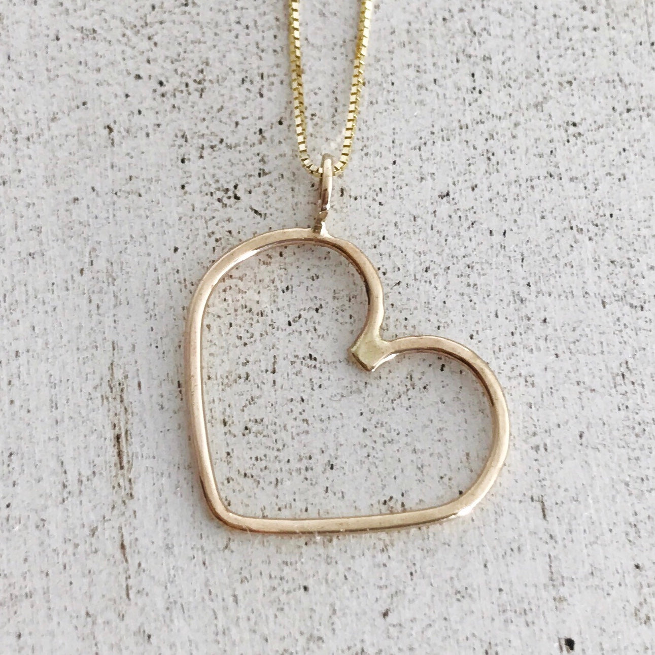 14K Gold Heart Necklace