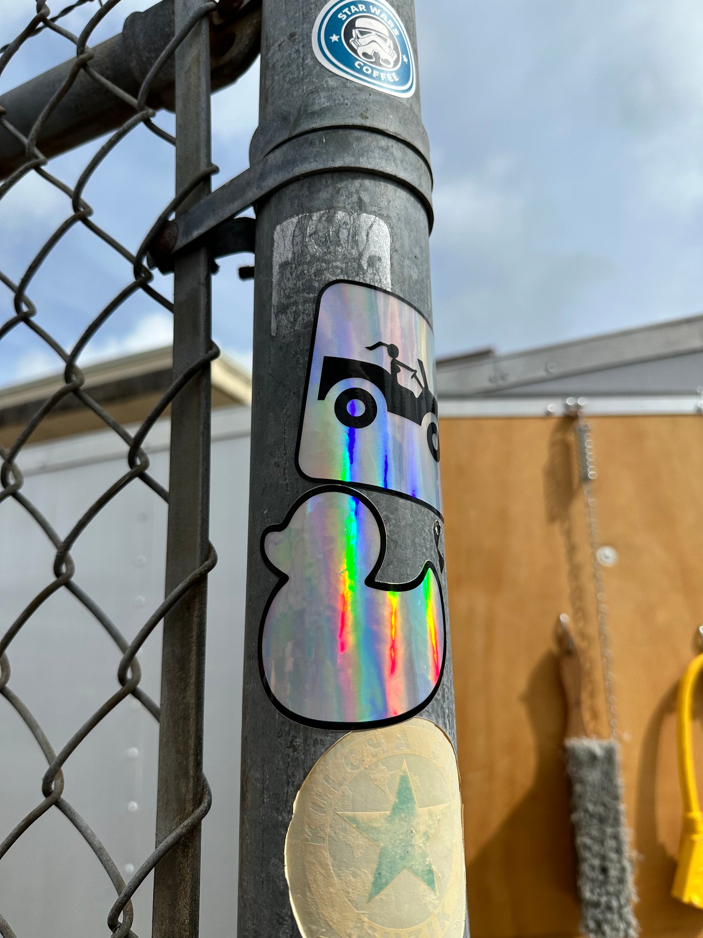 Duck Holographic Sticker