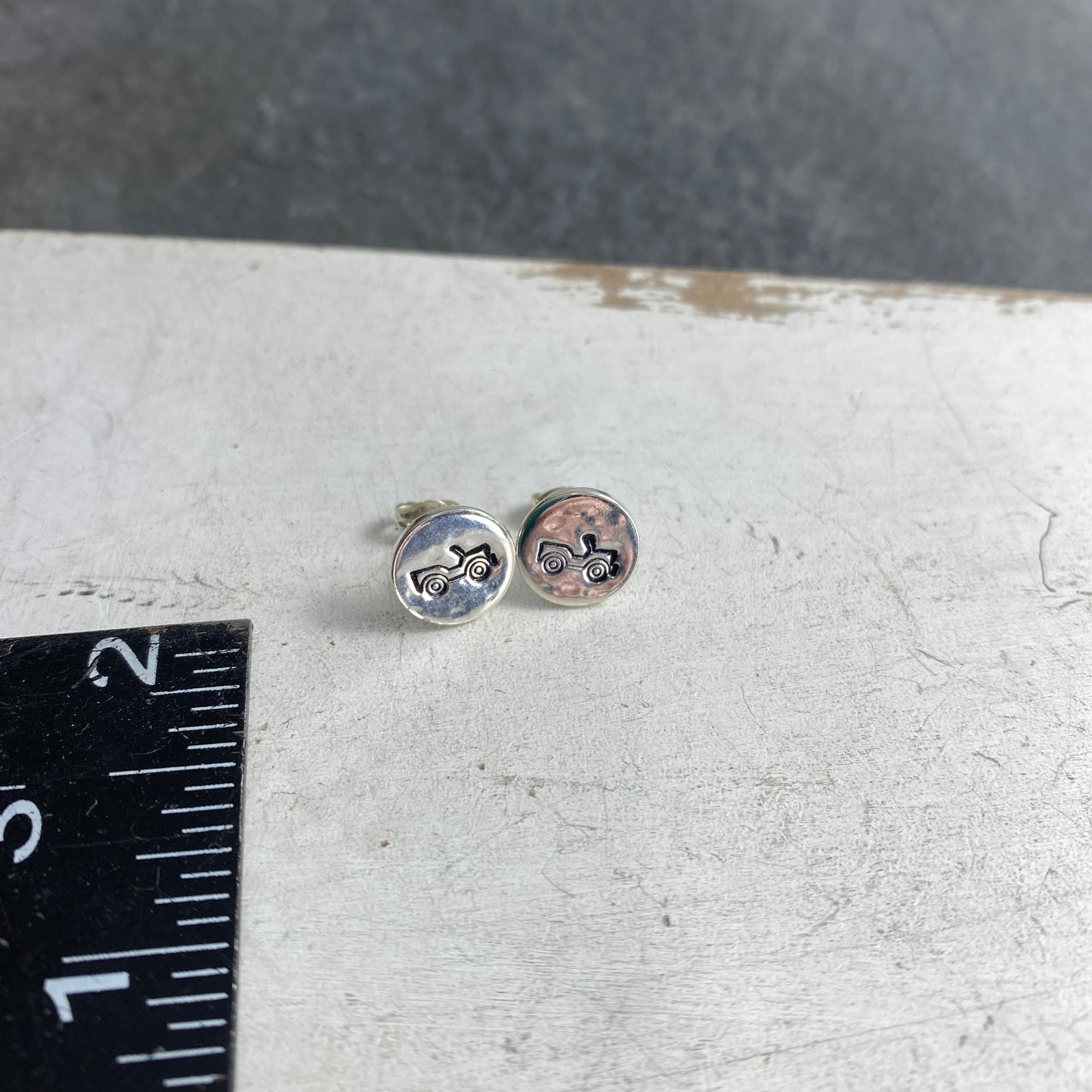 Jeep Earrings - Vintage Jeep - Sterling Silver Stud Earrings