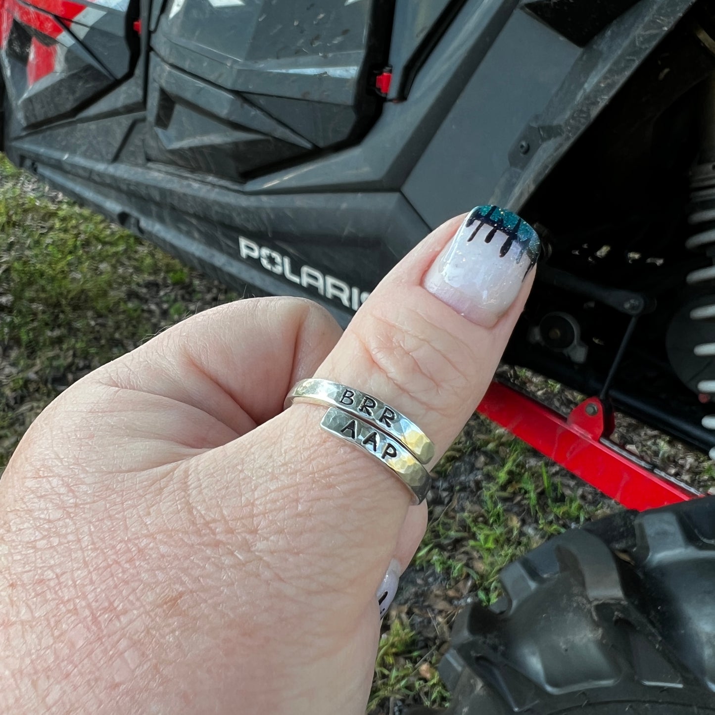 4x4 Off-Road Ring - Sterling Silver - Adjustable Ring - 4x4 Off-Road Jewelry by Heavy Metalz