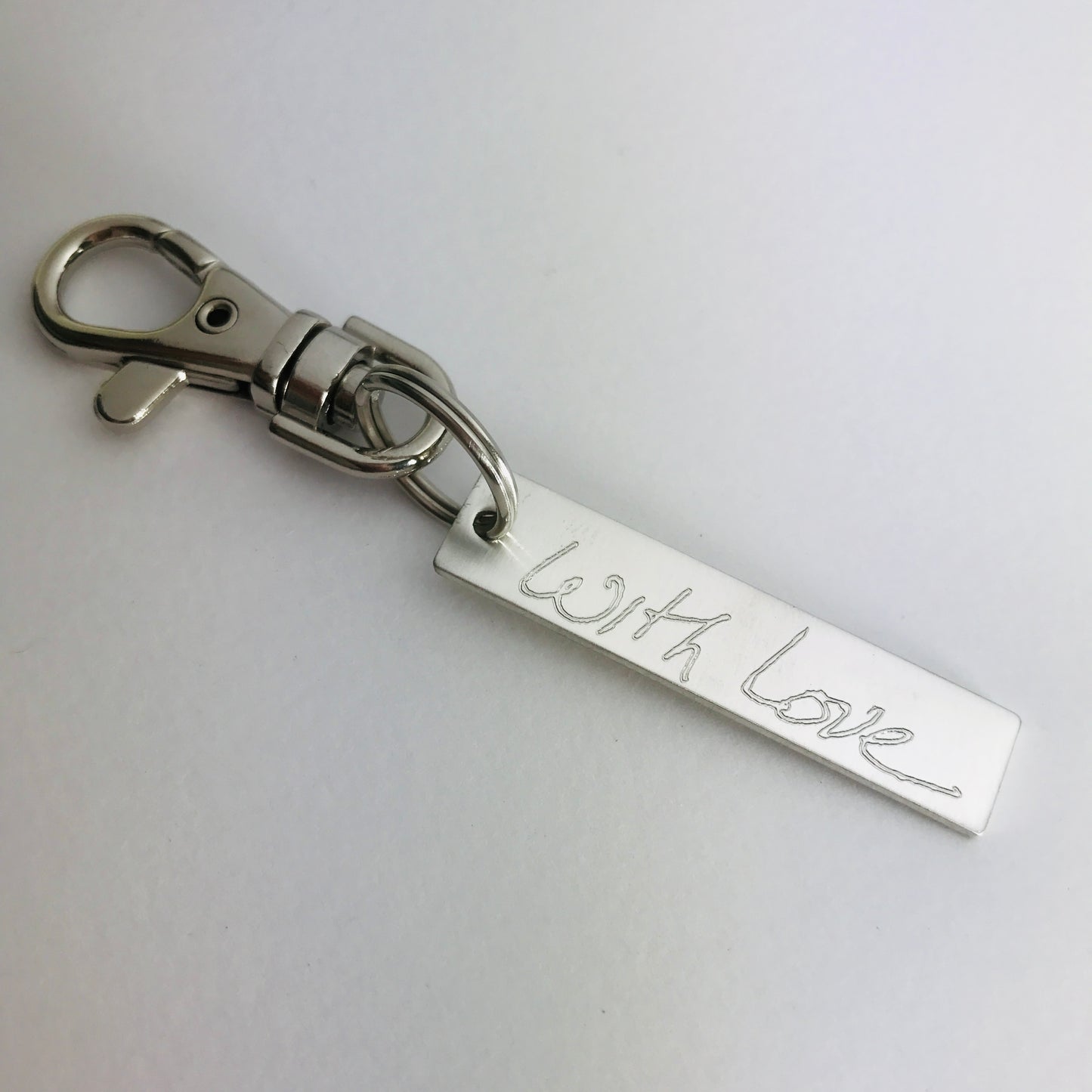 Actual Handwriting Keychain - Sterling Silver - Your Signature Custom Gift