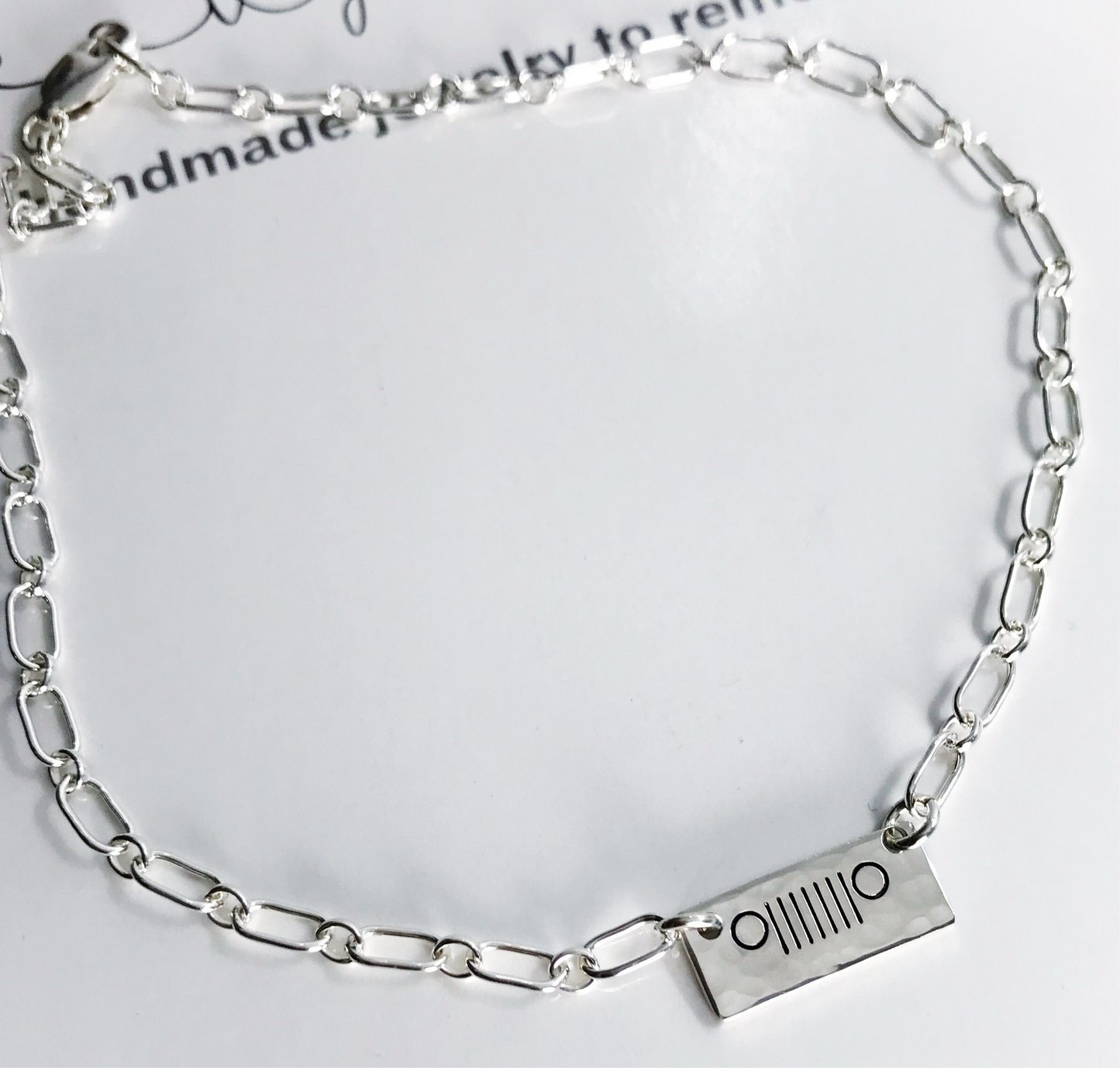 Jeep Bar Anklet - Sterling Silver Jeep Girl Jewelry