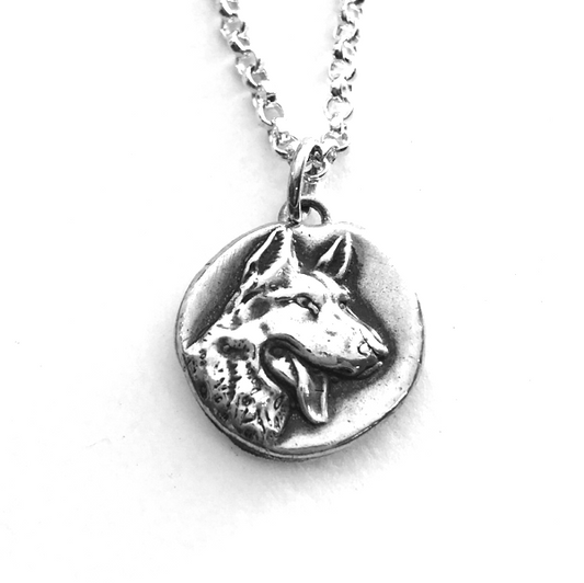 German Shepherd Wax Seal Necklace