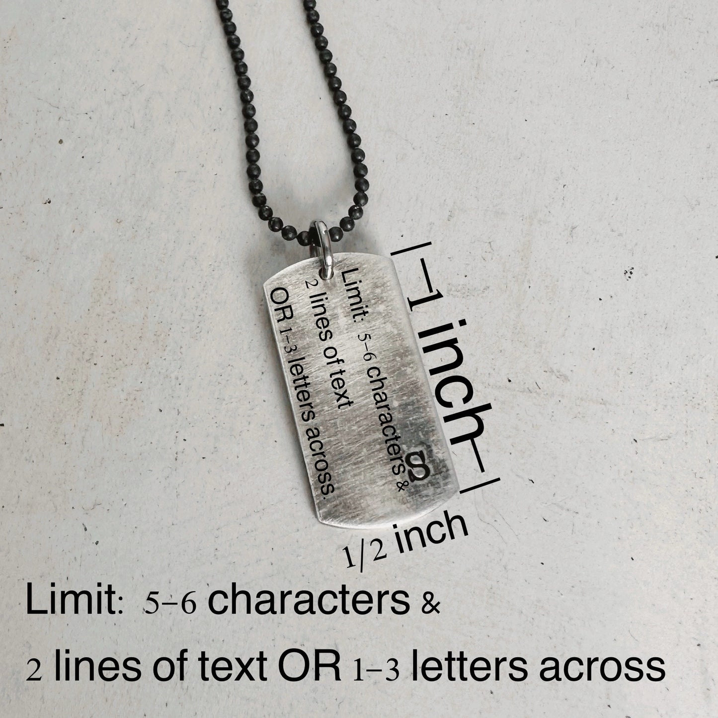 Dog Tag Necklace - Extra Small - Rustic Dog Tags