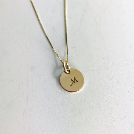 Initial Charm - 14K Solid Gold - Letter Necklace - Personalized Jewelry