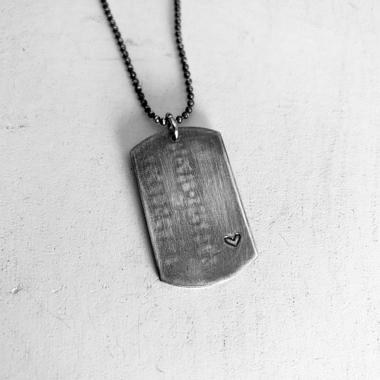 Dog Tag Necklace - Handmade Sterling Silver Dog Tags Necklace - Custom and Personalized Just for You - Small Dog Tags