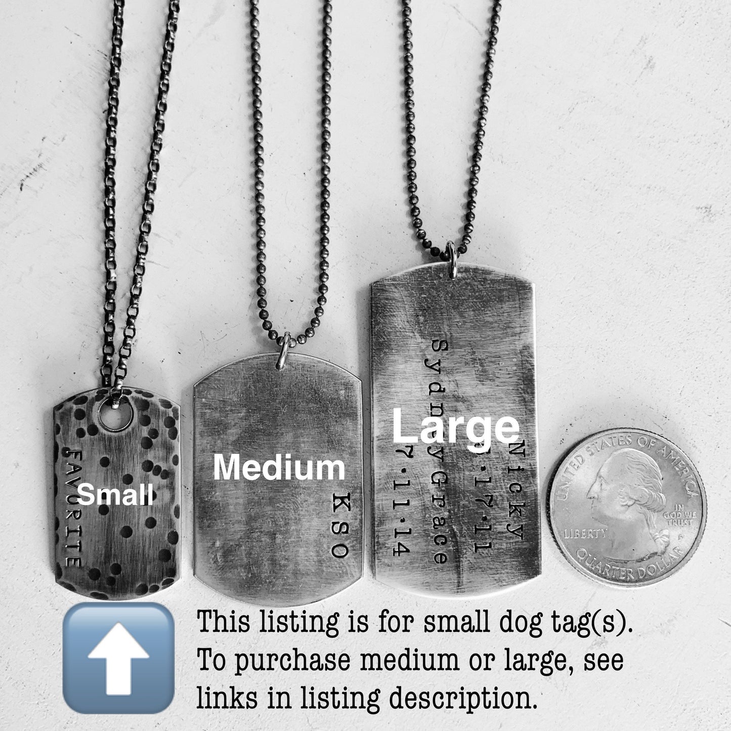 Scripture Dog Tag Necklace - Handmade Sterling Silver Dog Tags Necklace - Custom and Personalized Just for You - Small Dog Tags