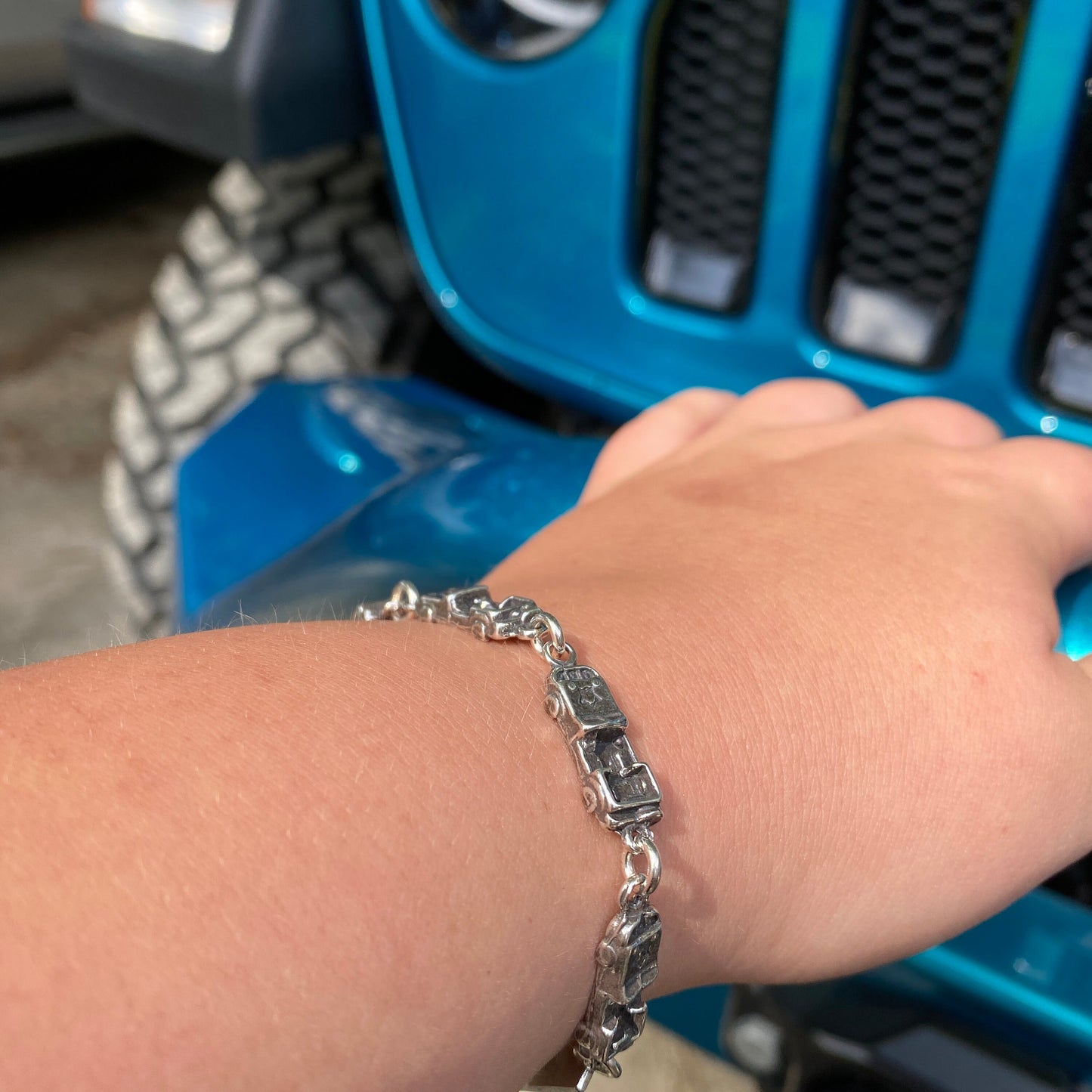 4x4 Convoy Bracelet - Sterling Silver - Offroad Handmade Bracelet - Made in USA