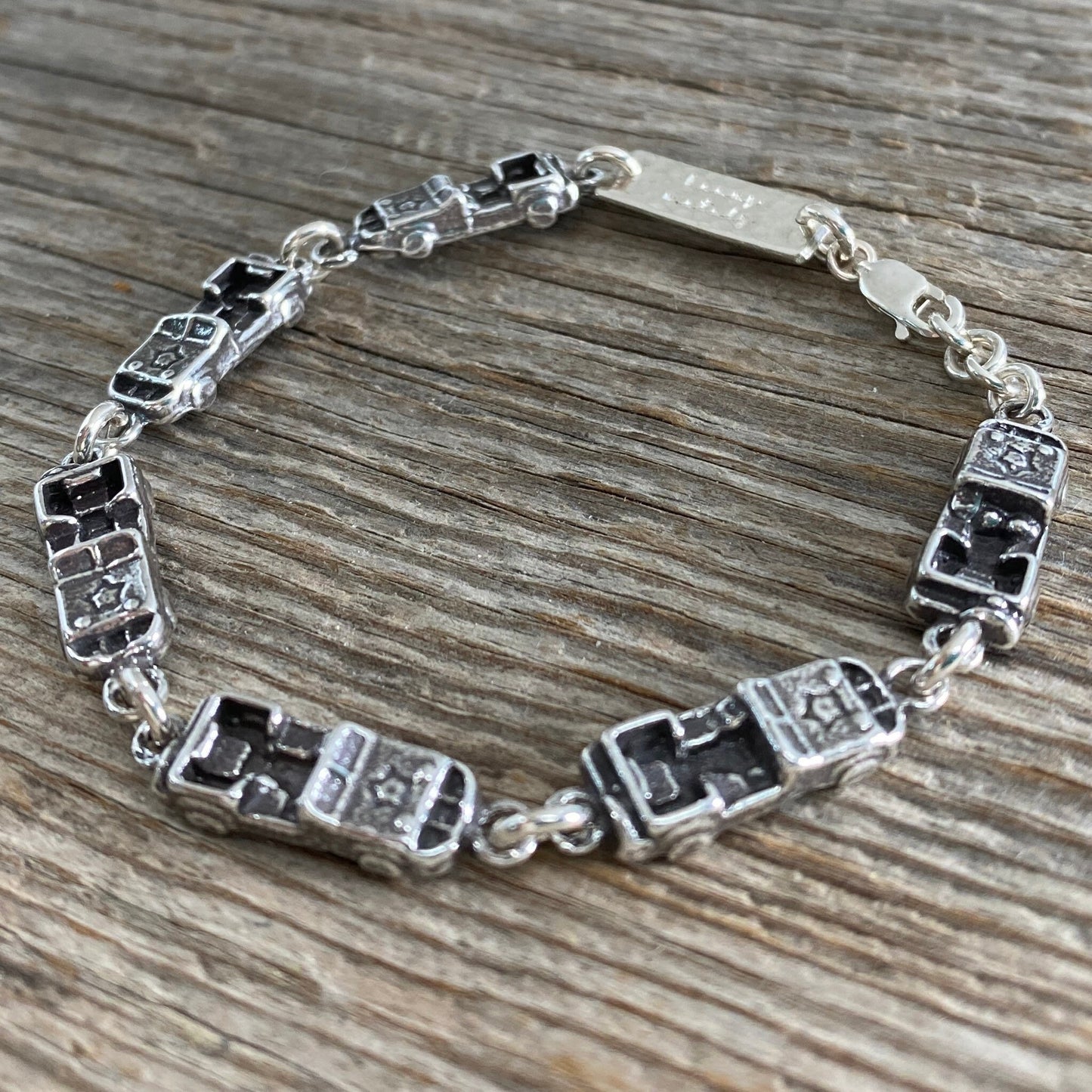 4x4 Convoy Bracelet - Sterling Silver - Offroad Handmade Bracelet - Made in USA