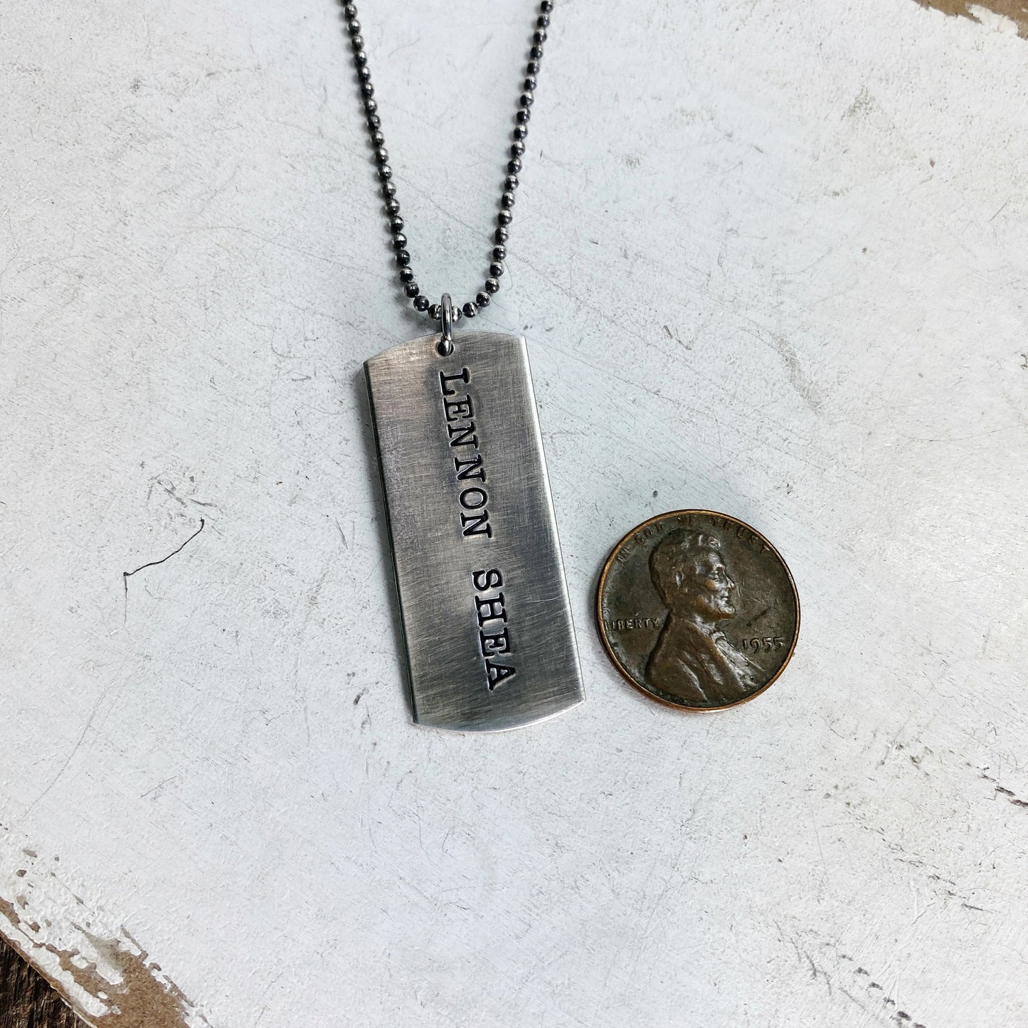 Dog Tag Necklace - Handmade Sterling Silver Dog Tags Necklace - Custom and Personalized Just for You - Narrow Dog Tags