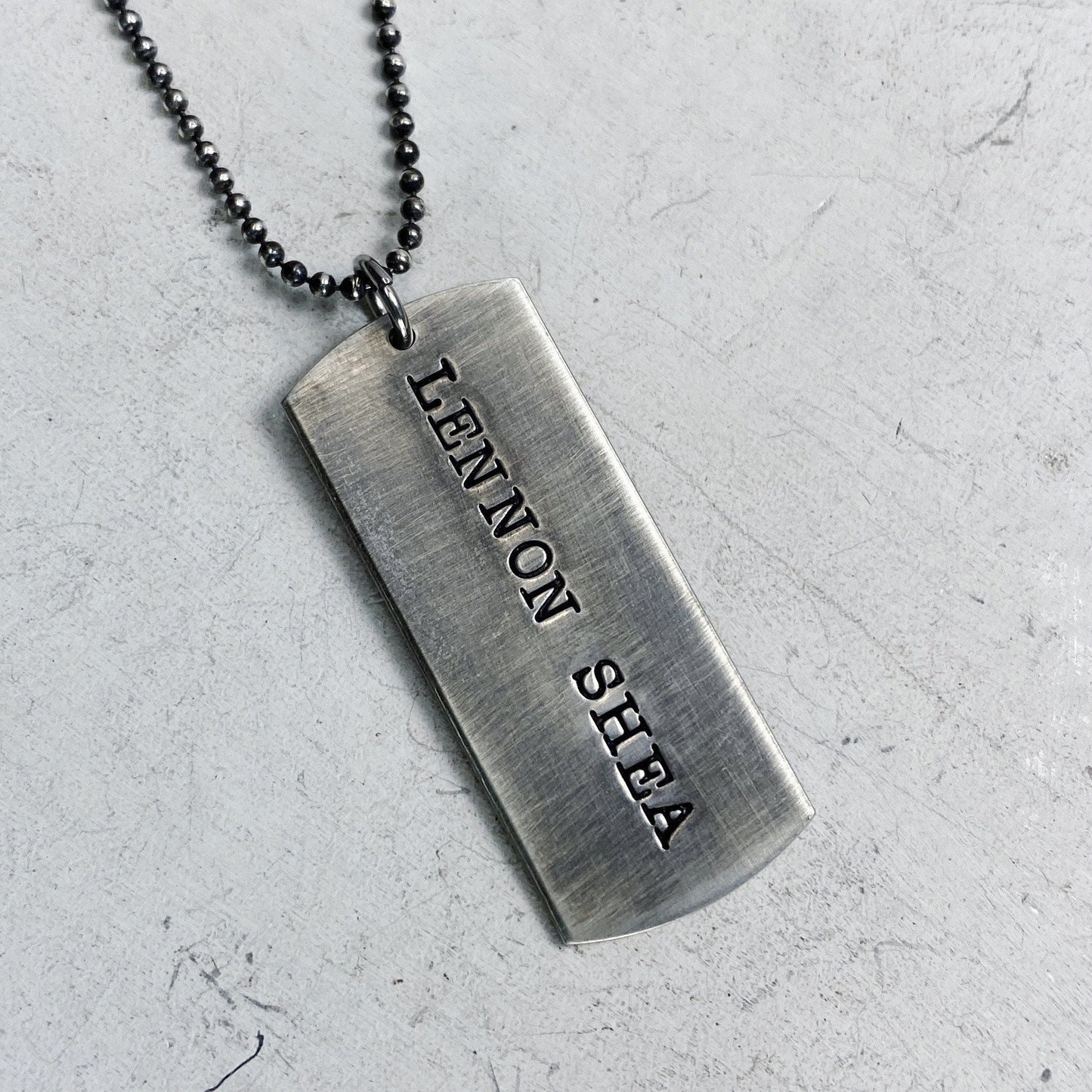 Dog Tag Necklace - Handmade Sterling Silver Dog Tags Necklace - Custom and Personalized Just for You - Narrow Dog Tags