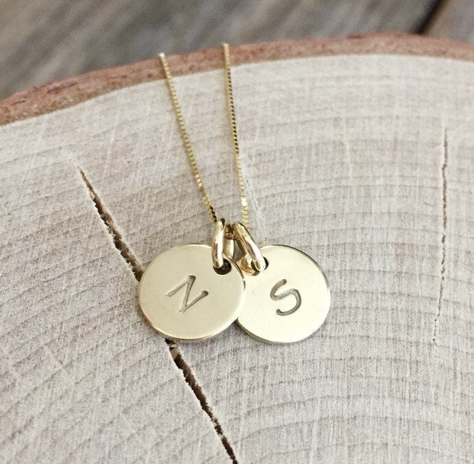 Initial Charm - 14K Solid Gold - Letter Necklace - Personalized Jewelry