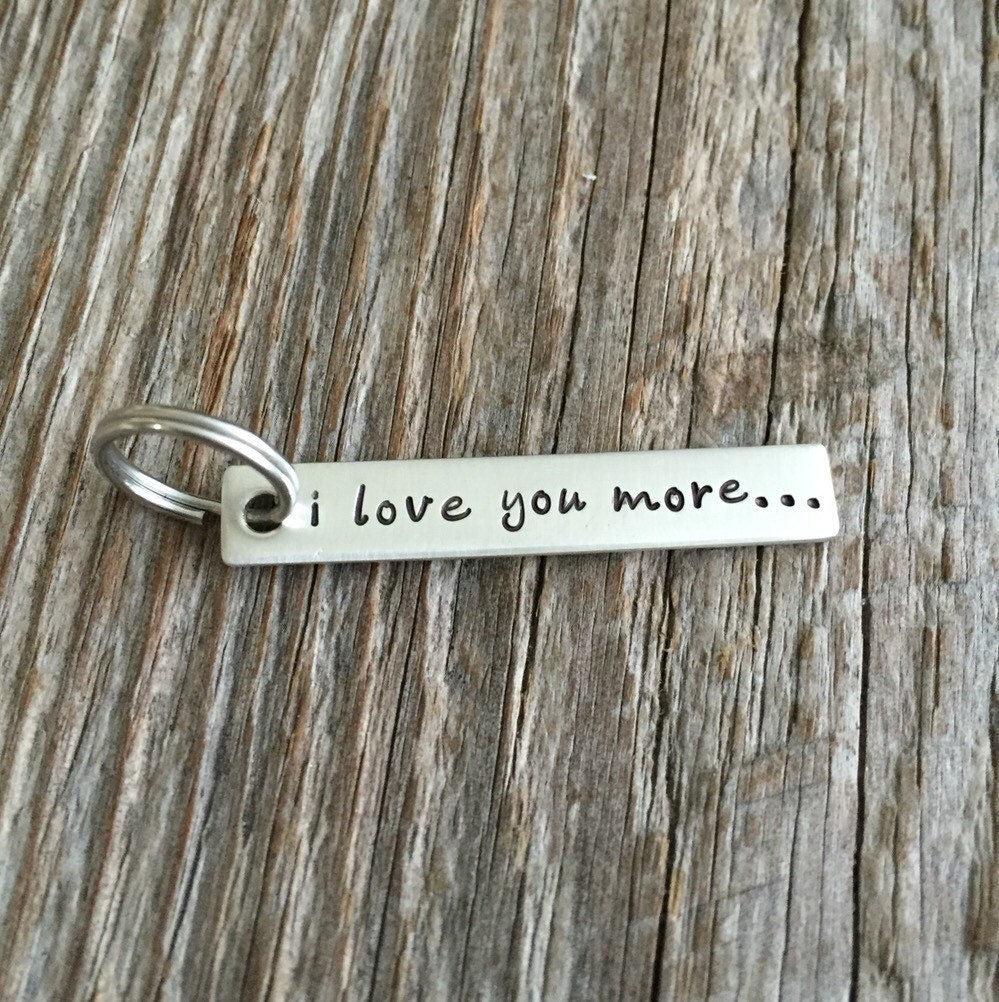 I Love You More Keychain - Sterling Silver Keepsake Charm